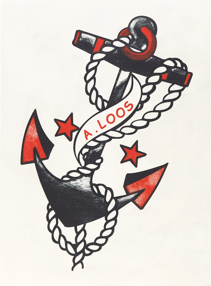 Kristina Restović, Tattoo. Sailor JerryAdolf Loos, 2013, akvatinta, sausa adata, 55×40